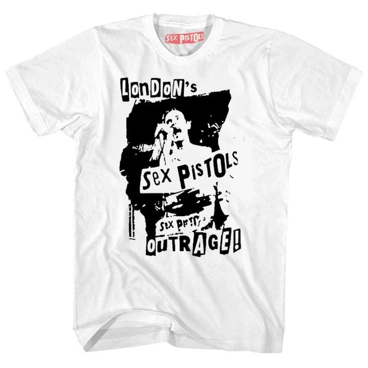 Sex Pistols "London's Outrage!" Graphic Tee White