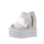 Wedge Platform Sandals Sheer