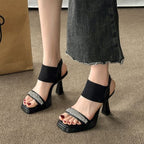 Wedge Heel Rhinestone Sandals