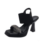 Wedge Heel Rhinestone Sandals