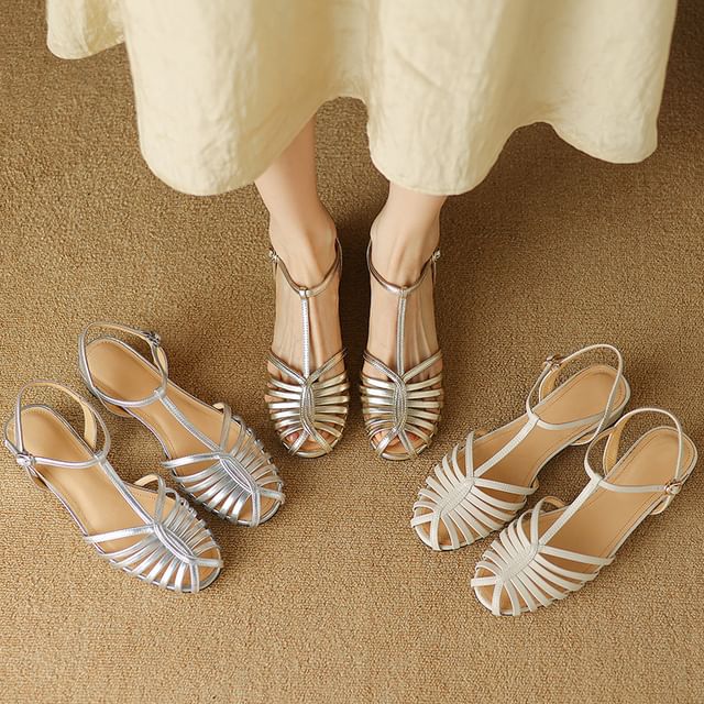 Chunky Heel Gladiator Sandals Hover Image