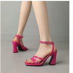 Ankle Strap Block Heel Sandals