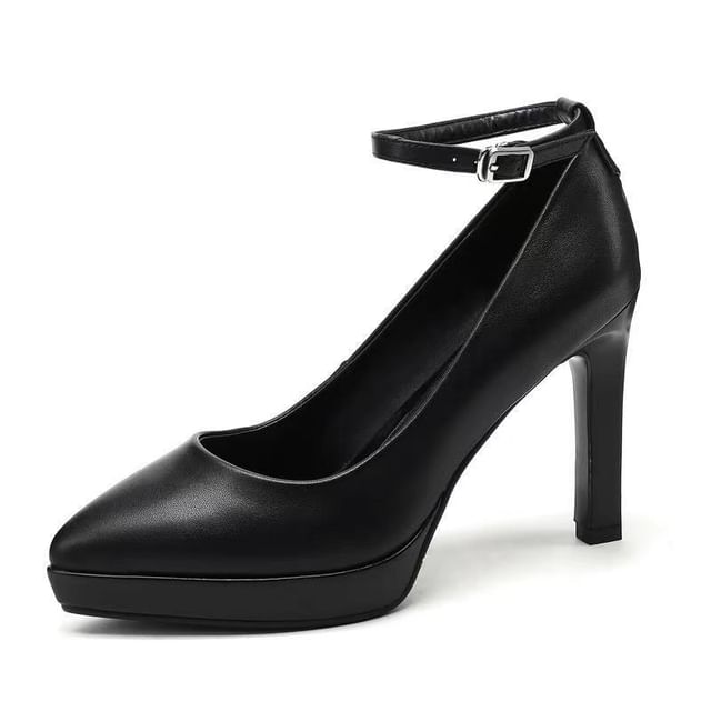 Pointy Platform Stiletto Heel Ankle Strap Sandals