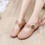 Faux Leather Flower Detail Mary Jane Shoes