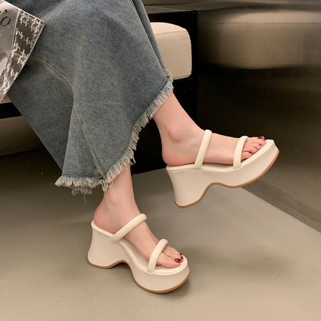 Sandals Wedge Platform Heel Slide Hover Image