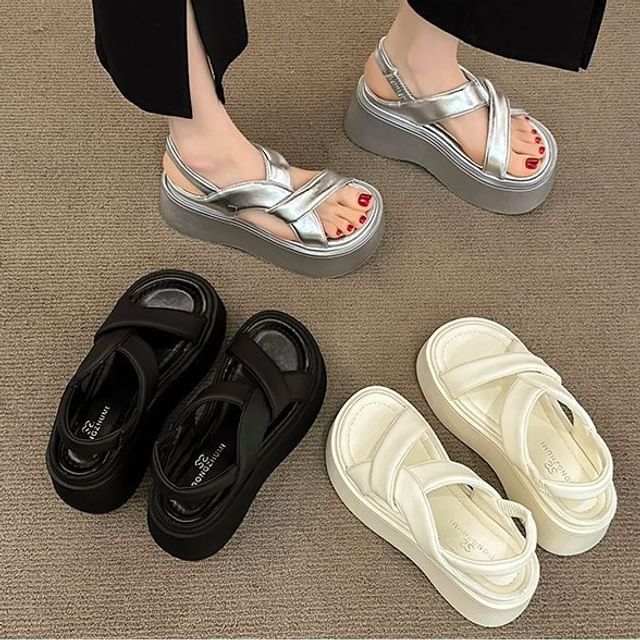 Sandals Plain Slingback Platform