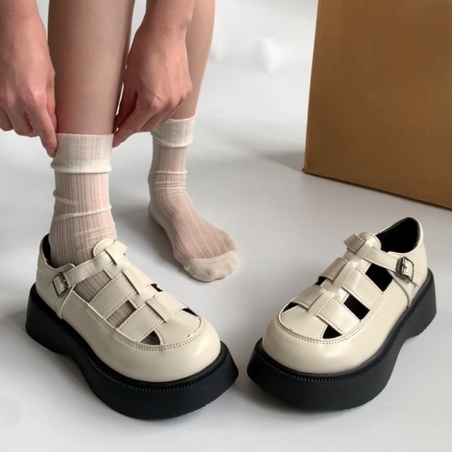Platform Roman Sandals Hover Image
