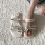Square-Toe Toe Loop Thong Sandals