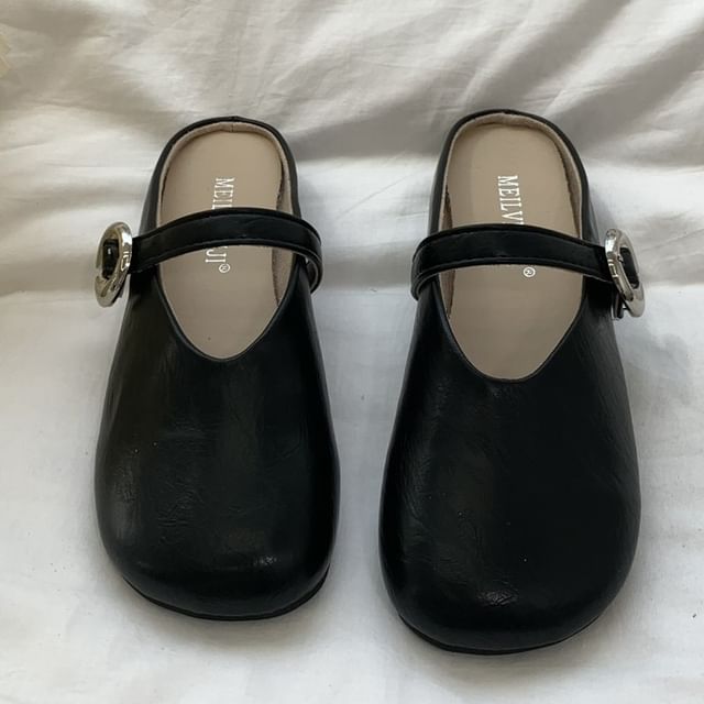 Low Heel Hoop Accent Mary Jane Mules