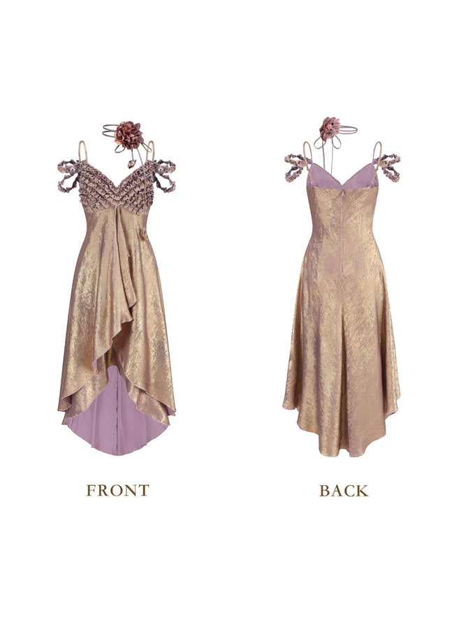Purple Gold Aria Dress Main Image