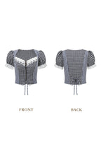 Cottage Girl Diary Navy Top