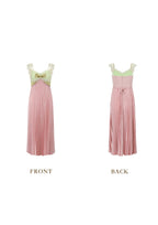 Whimsical Sunlit Blush Pleated Dress