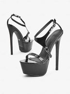 Sandals High Platform Heel Women's Black