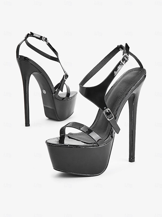 Sandals High Platform Heel Women's Black Main Image